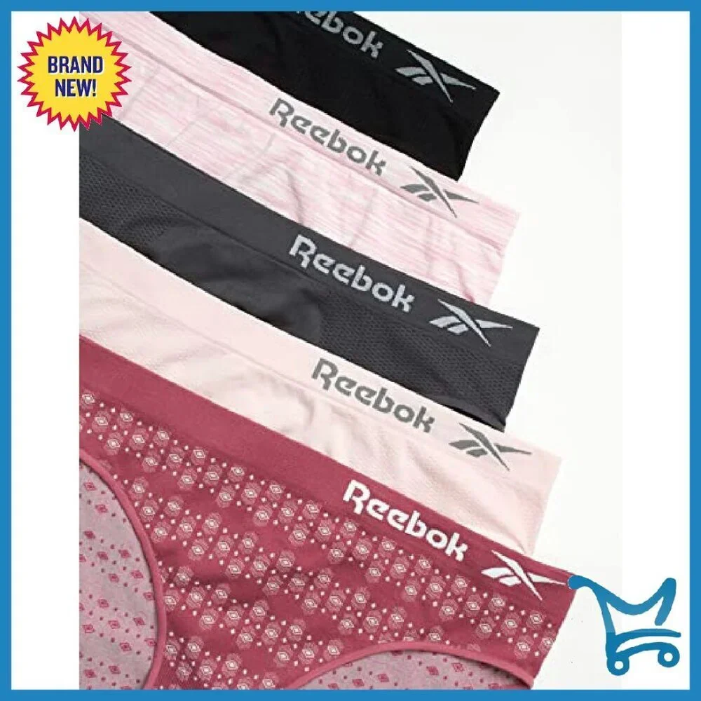 Seamless Tag-Free Bikini Panties 5-Pack Nylon Spandex Soft Stretch